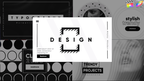 Minimal Typography Opener with Geometric Shape Animations