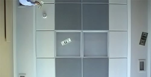 Money and Torn Paper Falling Office Ceiling Birds Eye