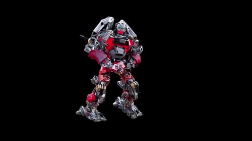 Animated 3D Sci-Fi Robot Walking and Running Cycle