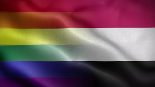 Waving Rainbow LGBTQ+ Pride Flag Loop Background