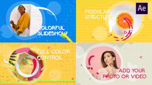 Dynamic Liquid Slideshow with Colorful Modern Transitions