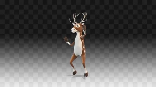 Deer Dancing A Funny Dance Around Him