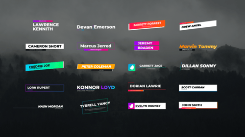 Dynamic Lower Thirds Pack with Modern Gradient Titles