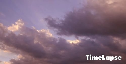Billowing Clouds at Sunset: Time-Lapse Beauty