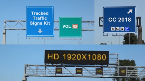 Tracked Traffic Signs Kit vol.2, Openers ft. vehicle & track - Envato