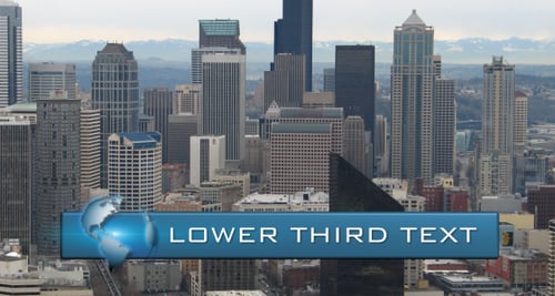 Animated News Broadcast Lower Third with Rotating Globe