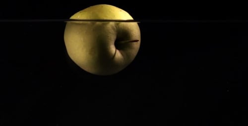 Fresh Green Apple In Water