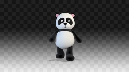 Animated 3D Panda Character Walking Forward
