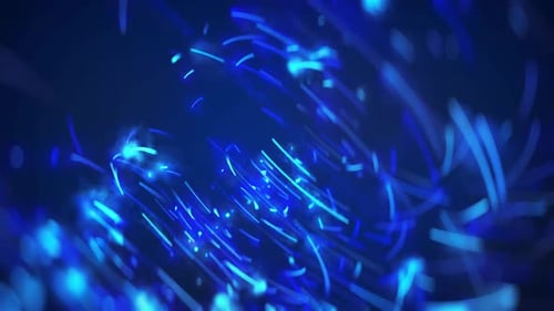 Blaue Datenpartikel für Broadcast
