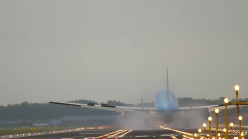 Landing Gear Hitting Runway