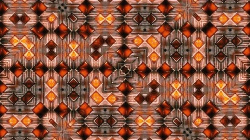 Abstract Geometric Glowing Diamond Pattern Loop Background