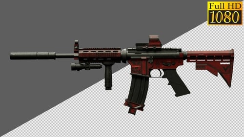 Rifle, Weapons, Guns On Alpha Channel Loops V2