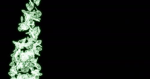 Neon Green Fluid Lines Screen Wipe Transition
