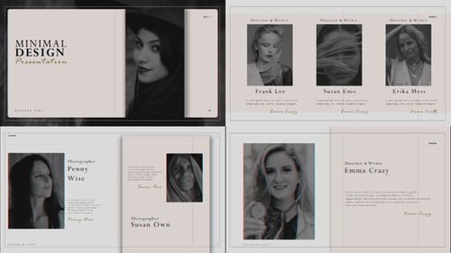 Minimalist Glitch Presentation for Business and Profiles