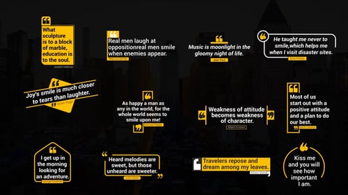 Animated Quote Titles with Dynamic Geometric Reveals