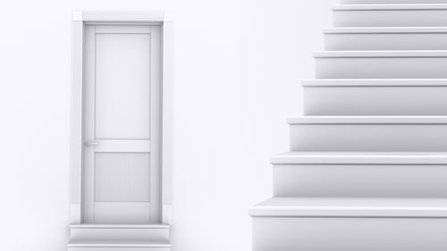 Staircase to Door Open