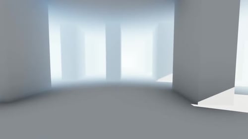 Modern Abstract Architectural Corridor Flythrough Animation