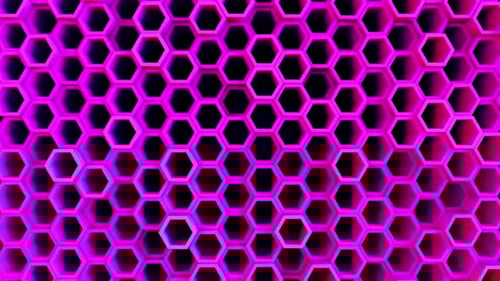 Dynamic Pink Hexagon Grid Background Loop