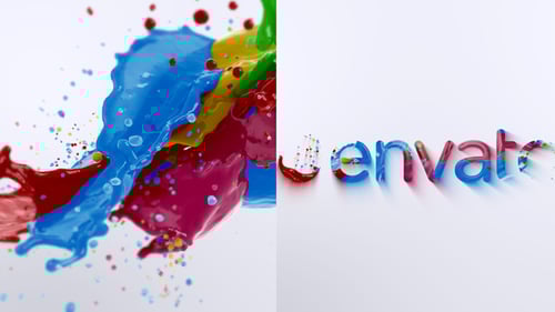 Vibrant Liquid Paint Splash Logo Reveal Animation