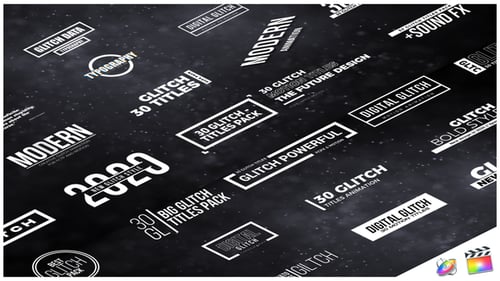 Dynamic Glitch Text Animations Pack for Digital Titles