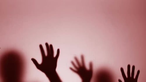 Horrifying Human Shadows, Dying Fire Victims, Hell Ghosts, Darkness Mystery
