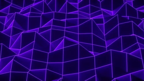 Pulsating Neon Geometric Grid Background Animation