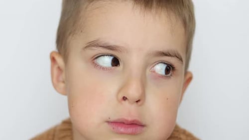 Young Boy Receives Nasal Spray Close Up