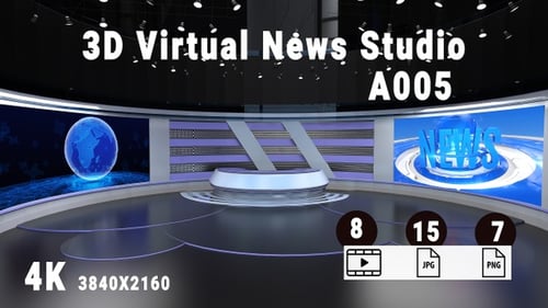 Virtuelles 3D-Nachrichtenstudio A005 Pro