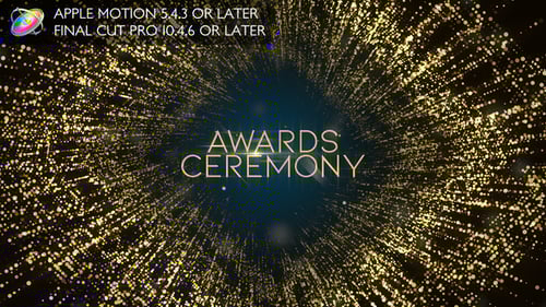 Elegant Golden Particle Awards Ceremony Opener