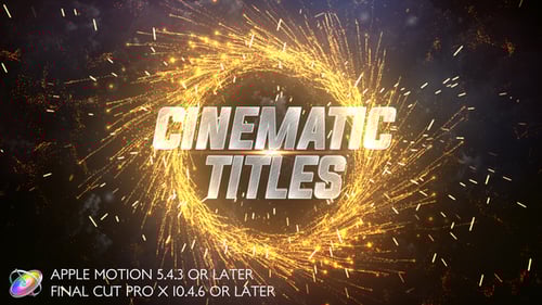 Dynamic Cinematic Trailer Titles with Sparkling Particle Effects