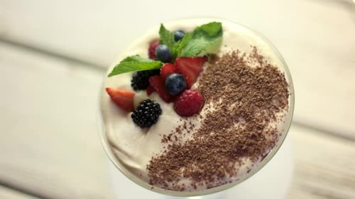 Berry and Chocolate Cream Dessert