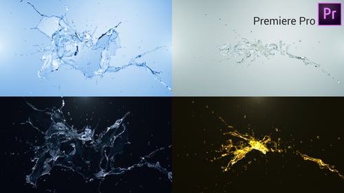 Presentación del logotipo de Water Splash - Premiere Pro