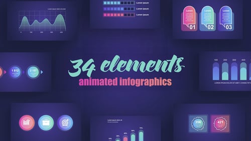 Animated Technology Infographics and Dynamic Data Visualizations