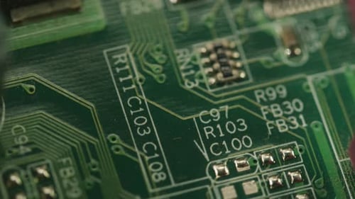 Microchip Closeup Computer Processor Motherboard