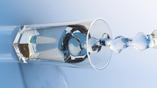 Water Filling Glass Vertical