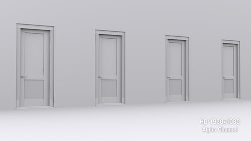 Minimalist Door Opening Transition with Alpha Channel Reveal