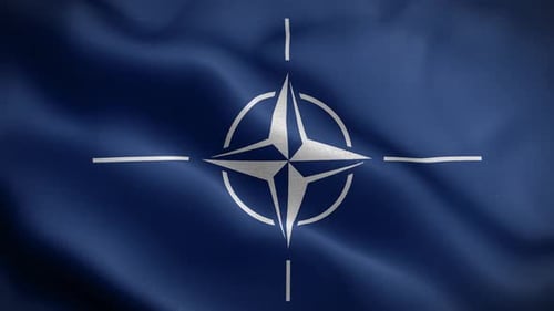 Waving NATO Flag Animation Loop Background