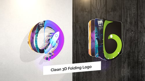 Revelación de logotipo plegable en 3D de Clean