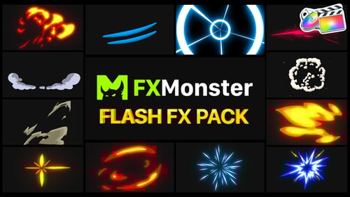 Dynamic Cartoon Flash FX Motion Graphic Elements Pack
