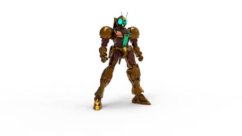 Schützender Mecha mit Kriegsmodus
