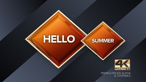 Hello Summer Drehschild 4K Looping Designelement