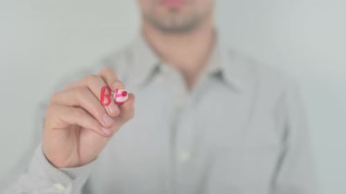 Be Authentic Writing on Screen with Hand