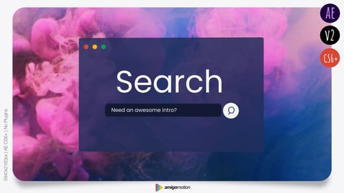 Clean Search Bar Introduction and Logo Reveal Animation