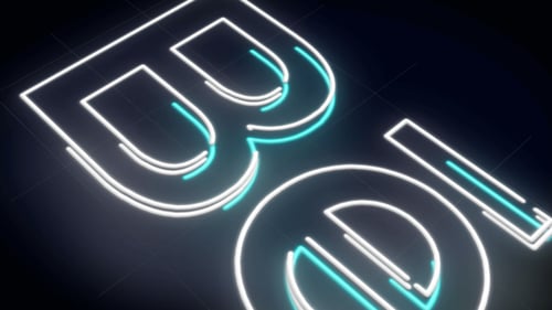 Dynamic Neon Line to Shiny 3D Logo Reveal