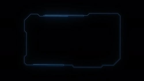 Hud Frame Digital Technology Plexus Lines, Alpha Channel