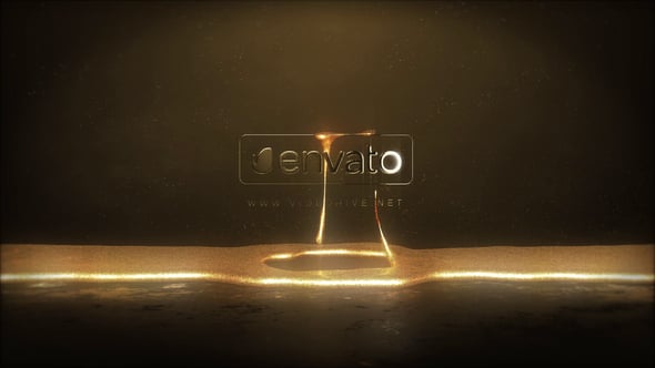 Elegant Liquid Gold Logo Opener, Logo Stings ft. bright & clean - Envato