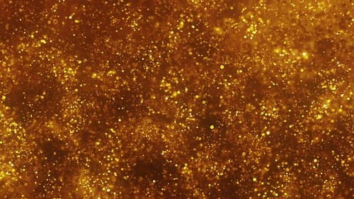 Gold Glowing Particles