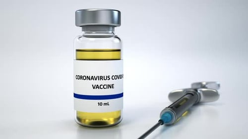3D Animated COVID-19 Vaccine Vial and Syringe