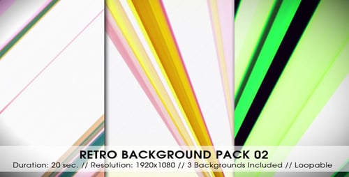 Looping Retro Radial Light Ray Background Pack