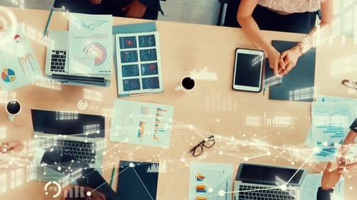 Creative Visual of Business People in Corporate Staff Meeting